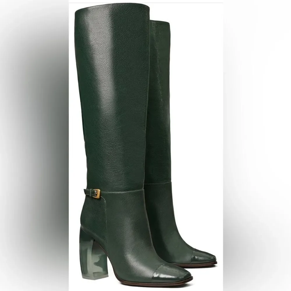 Tory Burch Banana Heel Buckle Boots NEW
